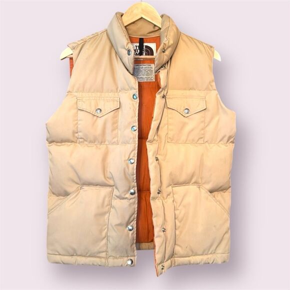 The North Face Jackets & Blazers - THE NORTH FACE Vintage 70s/80s Tan & Orange Made In USA Down Puffer Vest